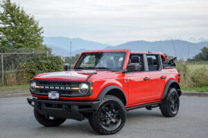 This has Race Red Exterior With Vinyl Grey and BLK Seats